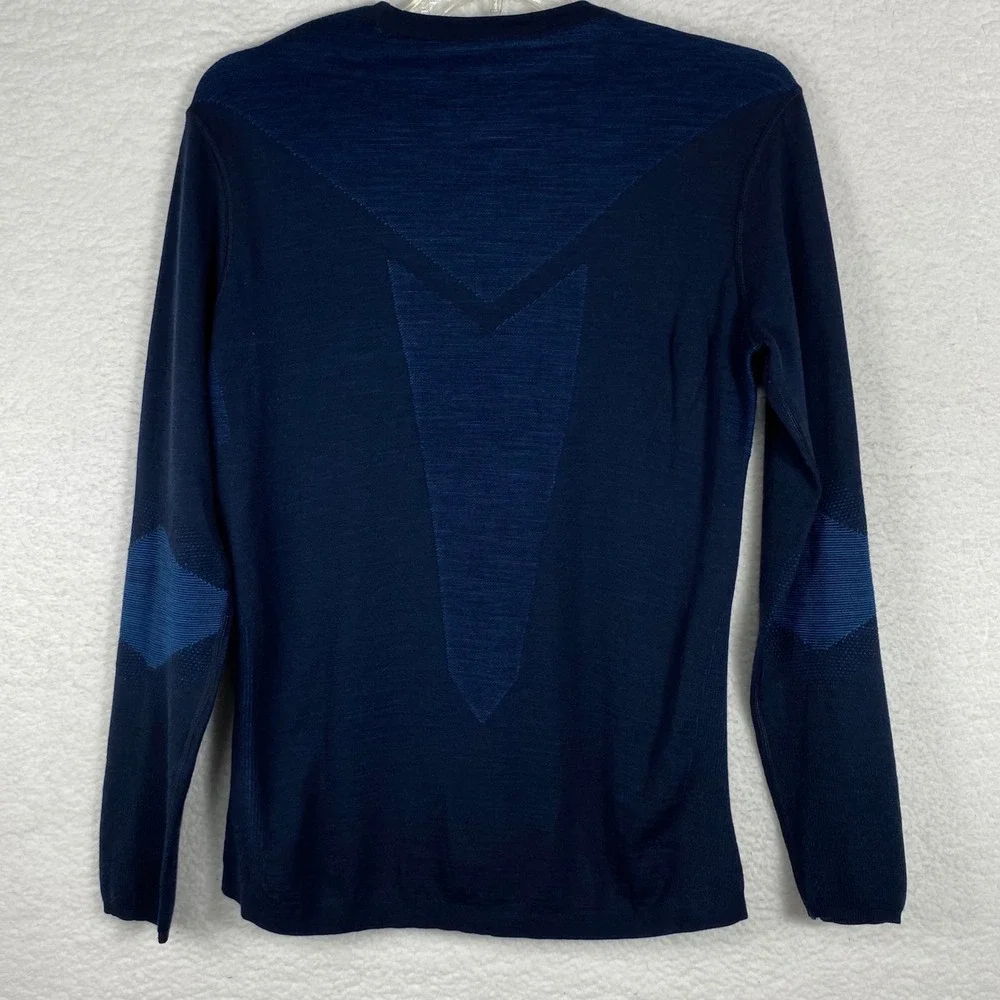 Smartwool Intraknit Merino 200 Crew Mens Large Navy Blue Base Layer Top